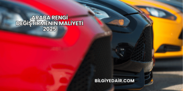 Araba Rengi Değiştirmenin Maliyeti 2025