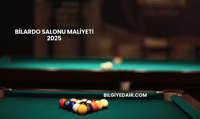 Bilardo Salonu Maliyeti 2025