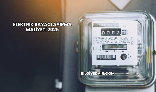 Elektrik Sayacı Ayırma Maliyeti 2025