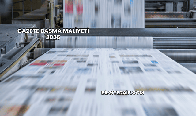 Gazete Basma Maliyeti 2025