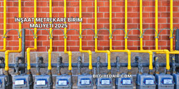 İnşaat Metrekare Birim Maliyeti 2025