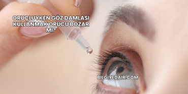 Oruçluyken Göz Damlası Kullanmak Orucu Bozar mı?