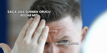 Saça Jöle Sürmek Orucu Bozar mı?