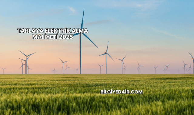 Tarlaya Elektrik Alma Maliyeti 2025