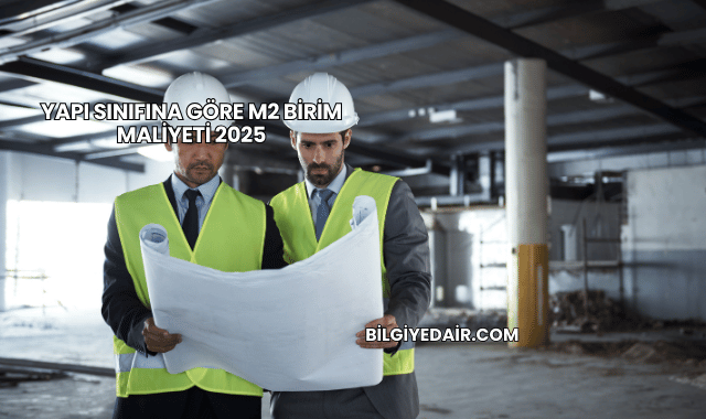 Yapı Sınıfına Göre m2 Birim Maliyeti 2025