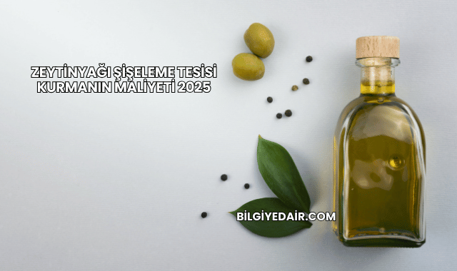 Zeytinyağı Şişeleme Tesisi Kurmanın Maliyeti 2025