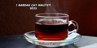 1 Bardak Çay Maliyeti 2025