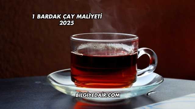 1 Bardak Çay Maliyeti 2025