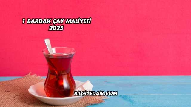 1 Bardak Çay Maliyeti 2025