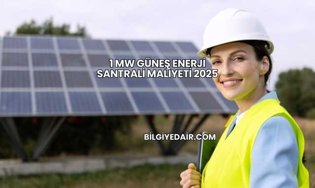 1 MW Güneş Enerji Santrali Maliyeti 2025