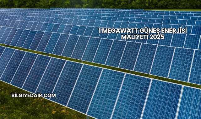 1 Megawatt Güneş Enerjisi Maliyeti 2025
