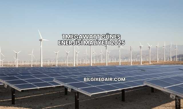 1 Megawatt Güneş Enerjisi Maliyeti 2025