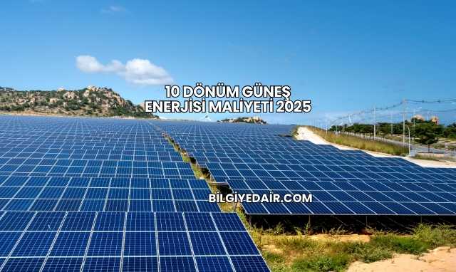 10 Dönüm Güneş Enerjisi Maliyeti 2025