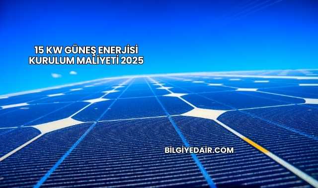 15 Kw Güneş Enerjisi Kurulum Maliyeti 2025