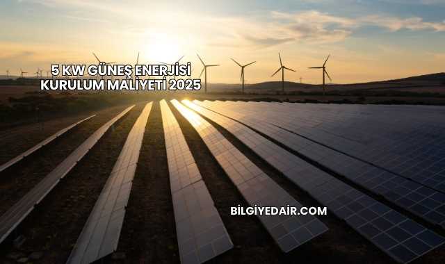 5 kW Güneş Enerjisi Kurulum Maliyeti 2025