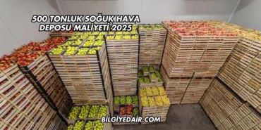 500 Tonluk Soğuk Hava Deposu Maliyeti 2025