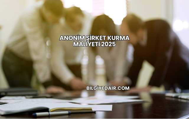 Anonim Şirket Kurma Maliyeti 2025