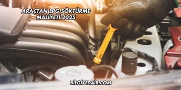 Araçtan LPG Söktürme Maliyeti 2025