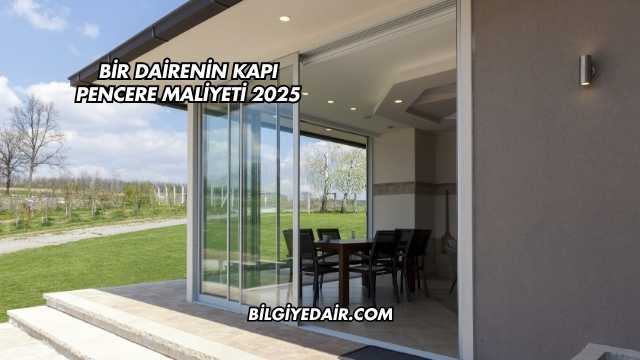 Bir Dairenin Kapı Pencere Maliyeti 2025