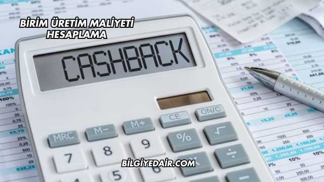 Birim Üretim Maliyeti Hesaplama