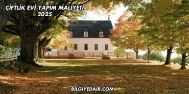 Çiftlik Evi Yapım Maliyeti 2025