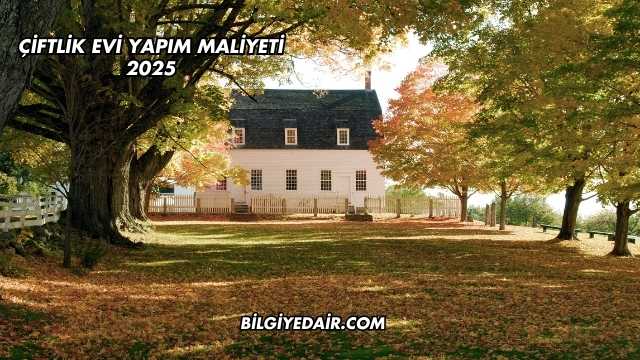 Çiftlik Evi Yapım Maliyeti 2025