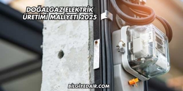 Doğalgaz Elektrik Üretimi Maliyeti 2025