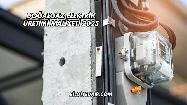 Doğalgaz Elektrik Üretimi Maliyeti 2025