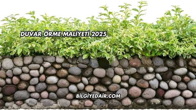 Duvar Örme Maliyeti 2025