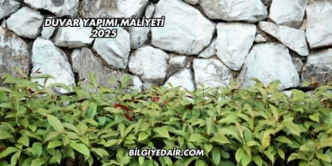 Duvar Yapımı Maliyeti 2025