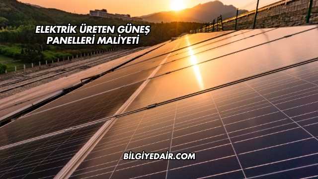 Elektrik Üreten Güneş Panelleri Maliyeti