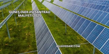 Güneş Enerjisi Santrali Maliyeti 2025