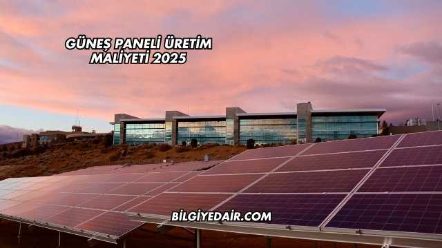 Güneş Paneli Üretim Maliyeti 2025