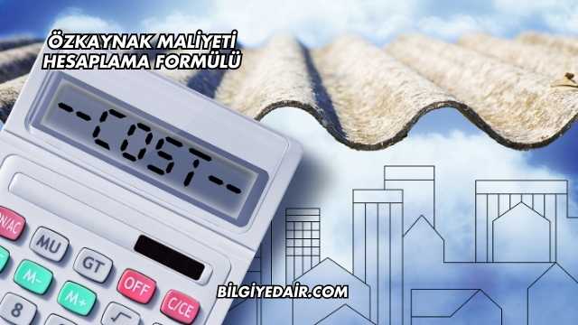 Özkaynak Maliyeti Hesaplama Formülü