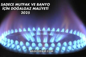Sadece Mutfak ve Banyo İçin Doğalgaz Maliyeti 2025