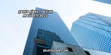 Şahıs Şirketi Aylık Maliyeti 2025