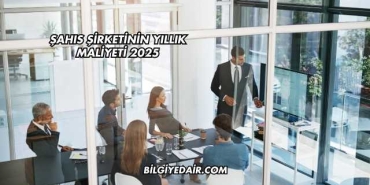 Şahıs Şirketinin Yıllık Maliyeti 2025