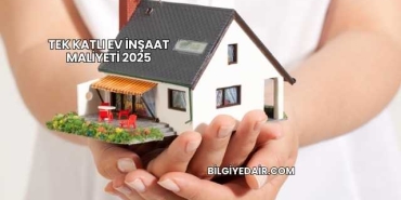 Tek Katlı Ev İnşaat Maliyeti 2025