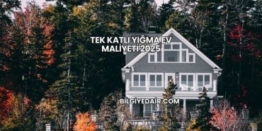 Tek Katlı Yığma Ev Maliyeti 2025