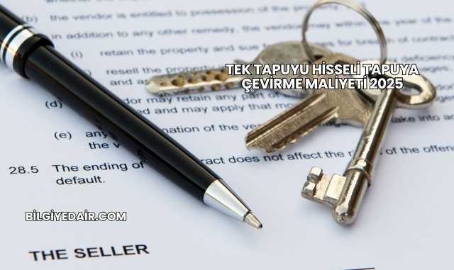 Tek Tapuyu Hisseli Tapuya Çevirme Maliyeti 2025