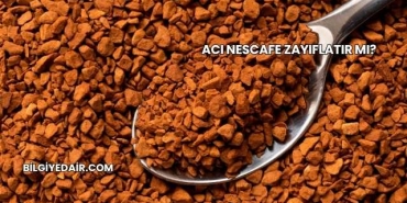 Acı Nescafe Zayıflatır mı?