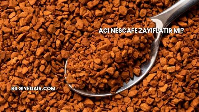 Acı Nescafe Zayıflatır mı?