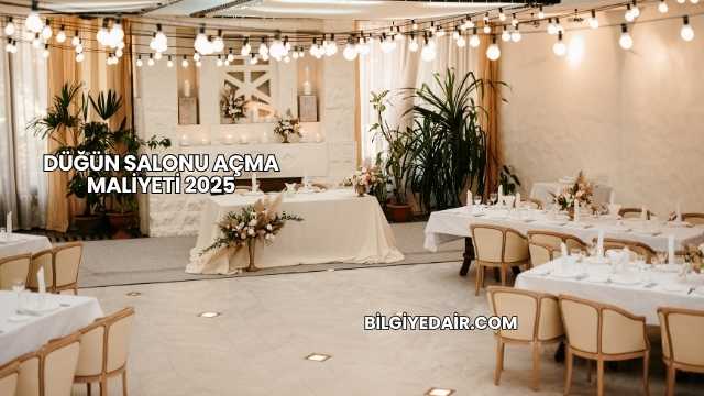Düğün Salonu Açma Maliyeti 2025