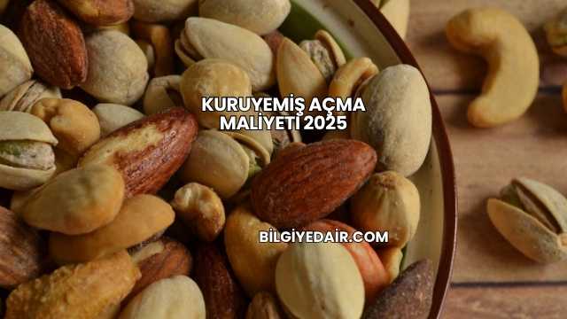 Kuruyemiş Açma Maliyeti 2025