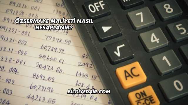 Özsermaye Maliyeti Nasıl Hesaplanır?