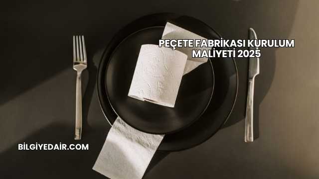 Peçete Fabrikası Kurulum Maliyeti 2025