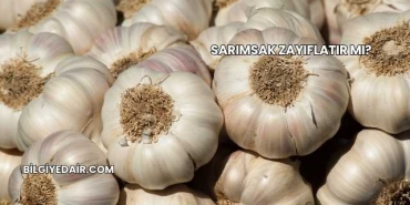 Sarımsak Zayıflatır mı?