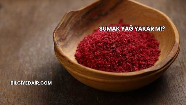 Sumak Yağ Yakar mı?