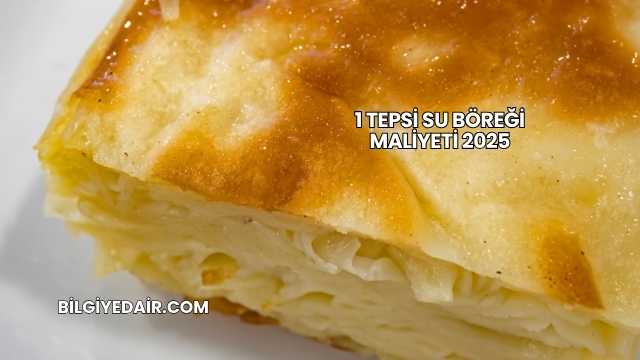 1 Tepsi Su Böreği Maliyeti 2025