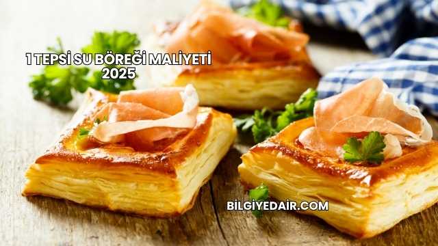1 Tepsi Su Böreği Maliyeti 2025
